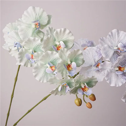 Lifelike 9-Stem Silk Orchid Arrangement for Timeless Elegance
