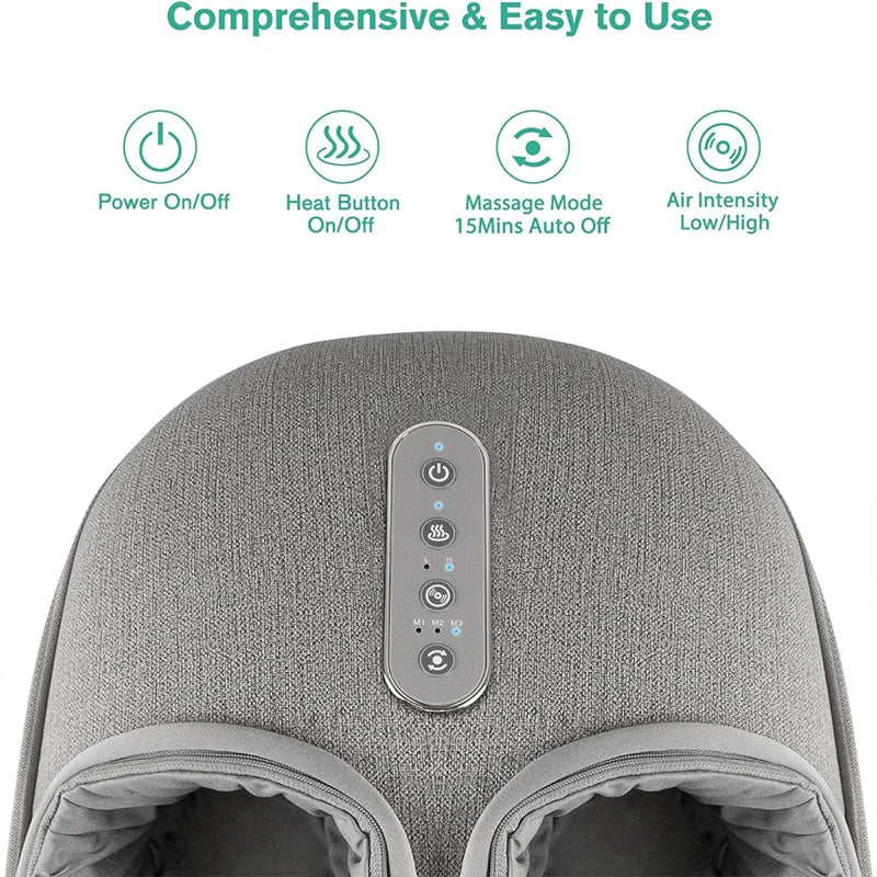 Heated Foot Massager with Shiatsu Kneading and Auto Timer