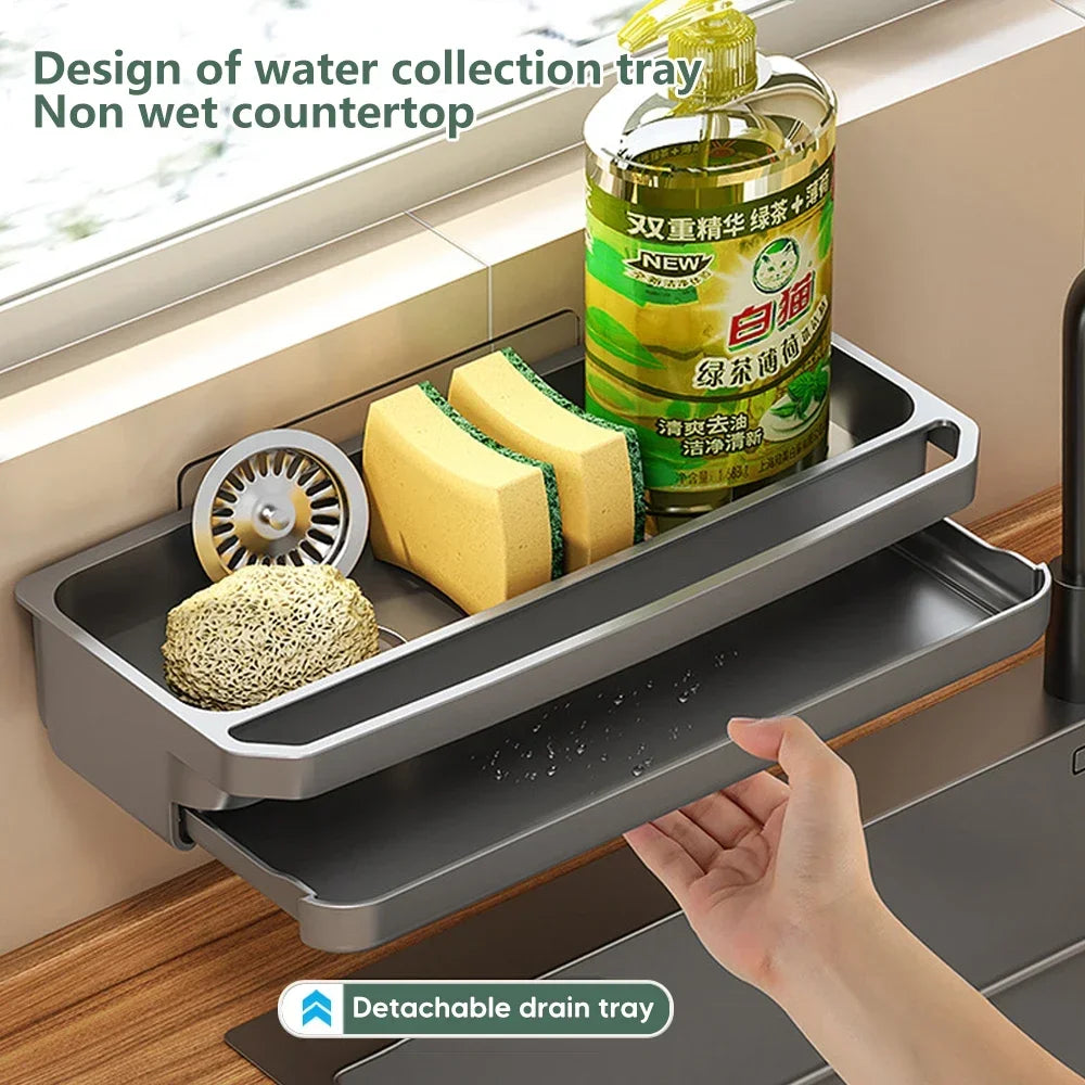 Sink Organizer - Non-Slip & Hygienic - For Sponges, Brushes & Detergent