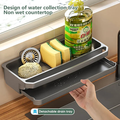 Sink Organizer - Non-Slip & Hygienic - For Sponges, Brushes & Detergent