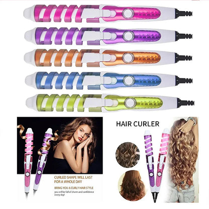 Ceramic Curling Wand for Perfect Spiral Curls | Fast Styling & Hair-Friendly