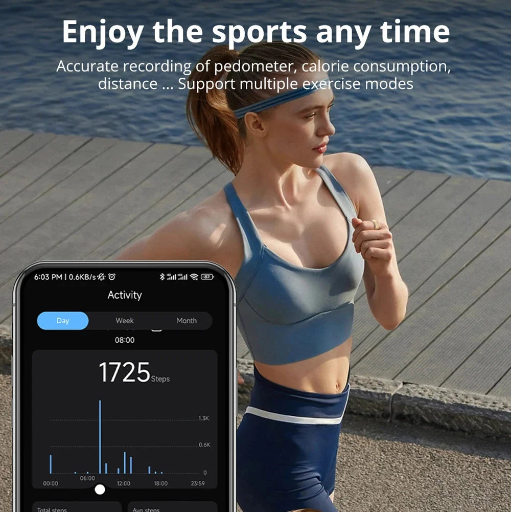 Health Monitoring Smart Ring with Charging Dock | Sleep & Heart Tracker | 5ATM Waterproof | Multiple Sports Modes
