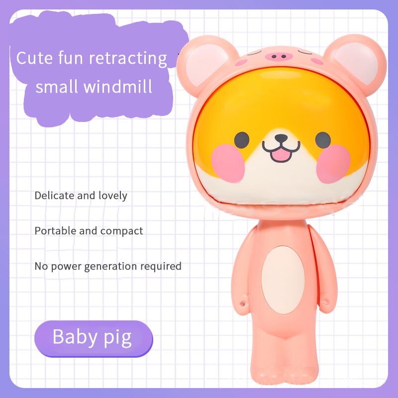 Adorable Cartoon Handheld Folding Fan