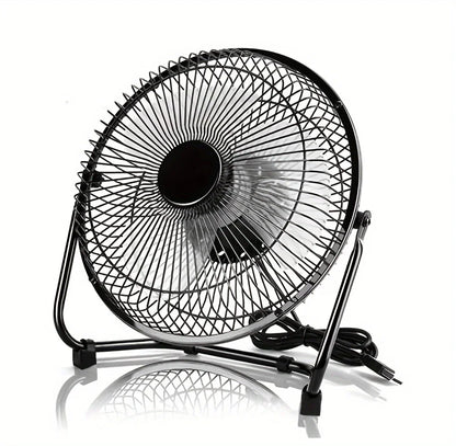 Portable USB Electric Fan – Mini Desk Fan with 2 Speed Settings, 4 Blades, 360° Rotation, 4/6/8 Inch