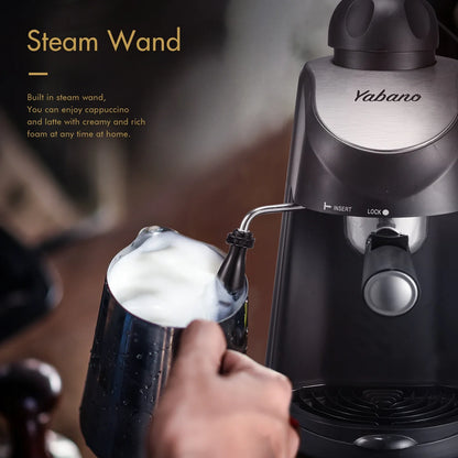Espresso Maker with 3.5 Bar Pressure, Milk Frother & 4-Cup Capacity
