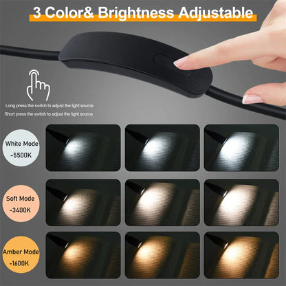 Flexible Rechargeable USB LED Neck Light – Portable, 3 Colors, Dimmable
