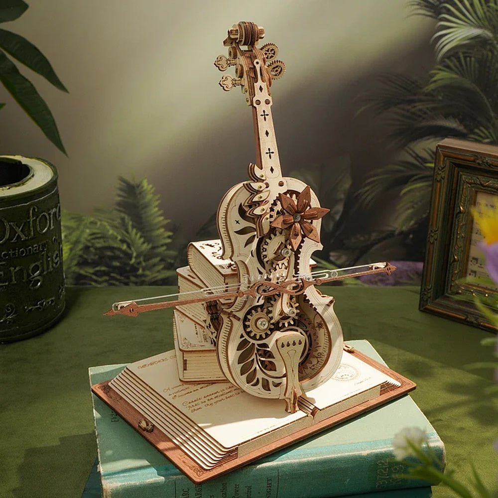 Intricate 3D Wooden Cello Assembly Puzzle | Harmonix