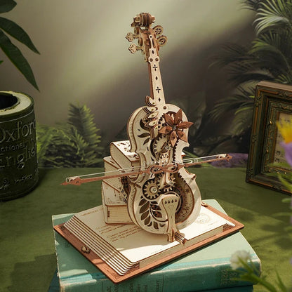 Intricate 3D Wooden Cello Assembly Puzzle | Harmonix