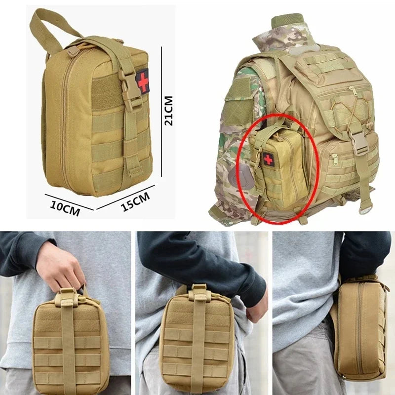 First Aid Bag - Durable, MOLLE-Compatible & Weatherproof for Outdoor Use