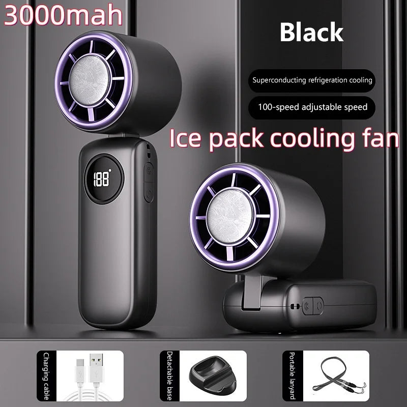 Rechargeable Neck Breeze Fan with LED Battery Indicator 8000mAh