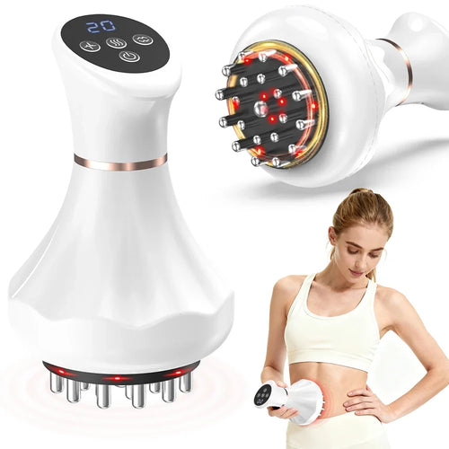 Heat-Enhanced Lymphatic Drainage Massager – Vibrating Body Massager with 3 Modes & 9 Levels of Intensity