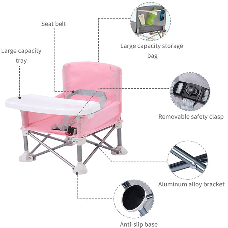 Compact Foldable High Chair for Family Meals