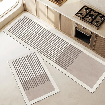 Super-Absorbent Kitchen Mat – Washable & Non-Slip – Oval Shape with Diatomaceous Earth Design for Bathroom & Kitchen