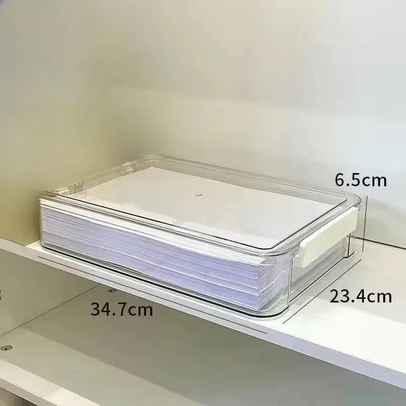 Stackable A4 Document Box – Transparent and Dust-Proof