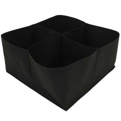 Raised Garden Bag with 8 Compartments | Black Felt Material | 180x90x30 cm