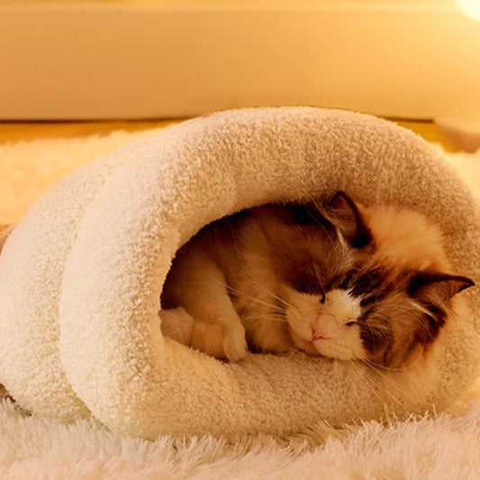 Cozy 3-Layer Pet Sleeping Bag for Cats & Small Dogs