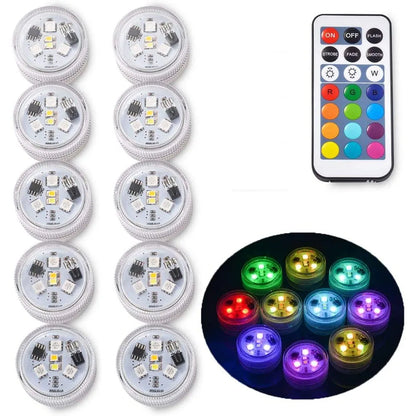 Mini Waterproof LED Underwater Lights | Remote Control | RGB Color Change