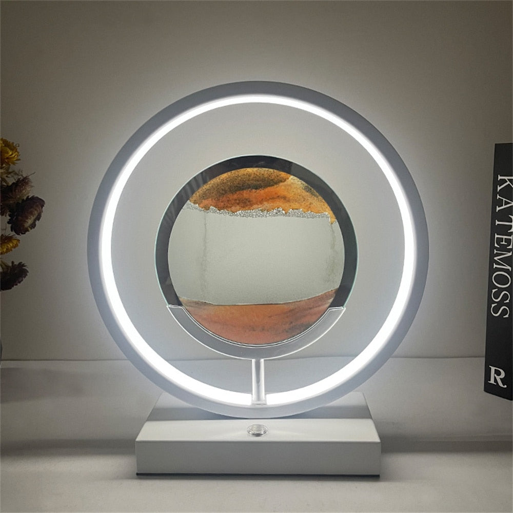 3D Flowing Sand Art Lamp with LED Light