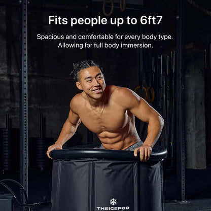 Inflatable Cold Plunge Tub for Adults – 84-Gallon Portable Ice Bath with Lid & Drain