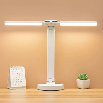 Rechargeable Dimmable Reading Lamp with Adjustable Arm and Phone Stand