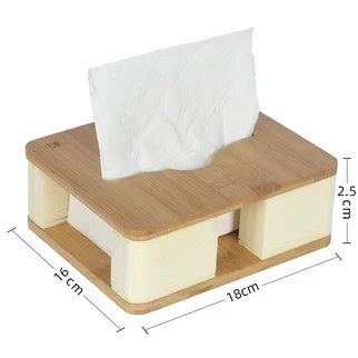 Adjustable Height Bamboo Tissue Organizer for Modern Spaces