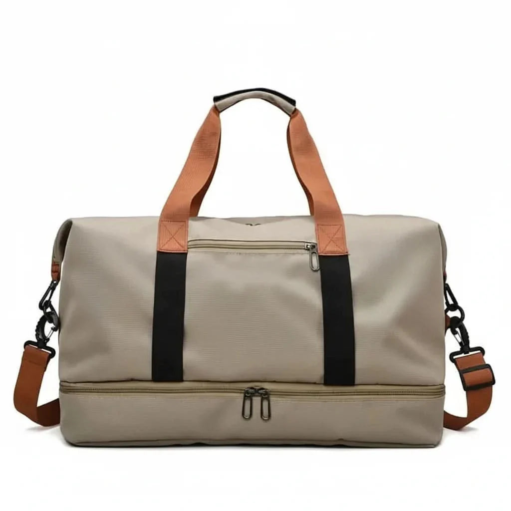 Sports Bag Featuring Separate Compartment for Footwear
