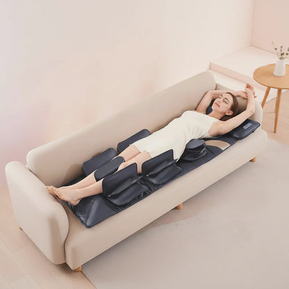 Heat and Air Compression Massage Mat for Full Body Relief with Remote
