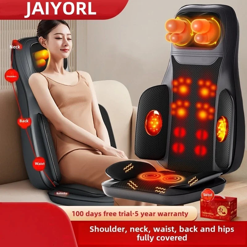 Heat-Enhanced Massage Cushion – Full Body Vibration for Office & Car