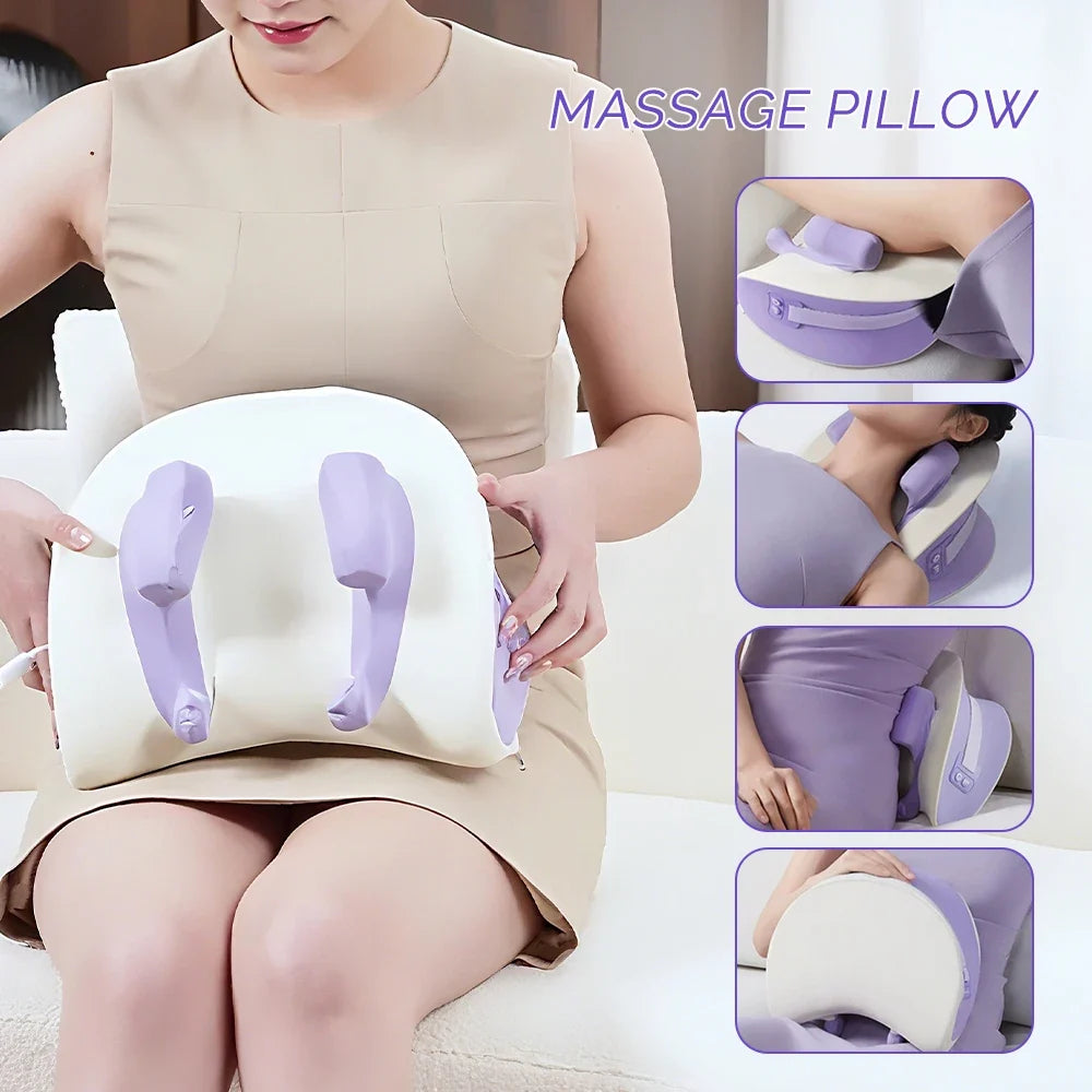 Rechargeable Neck and Shoulder Massager with Heat – 6D Kneading Heads, 2 Levels