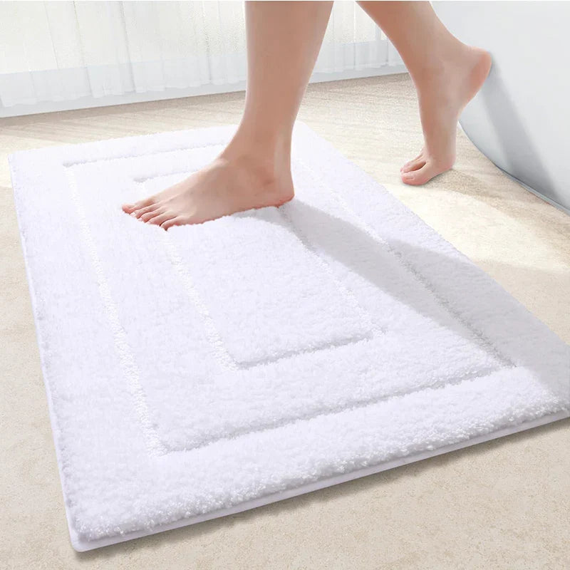 Non-Slip Microfiber Bath Mat – Soft Double Layer for Comfort and Absorbency