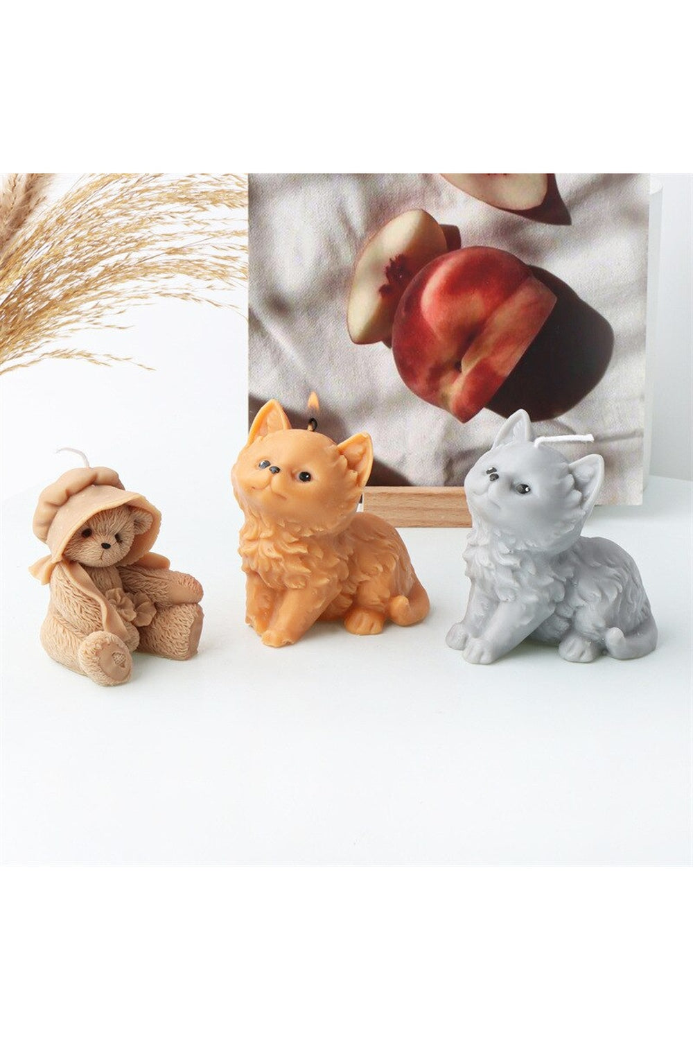 Gypsum Candle Mold in Bear Shape