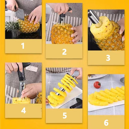 Stainless Steel Pineapple Spiral Cutter and Peeler Tool