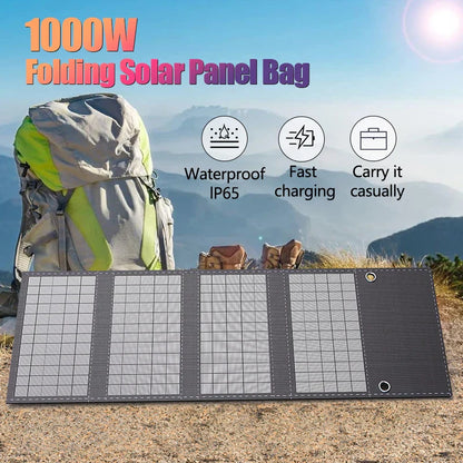 Foldable Solar Panel 300W for Outdoor Use – USB & DC Outputs