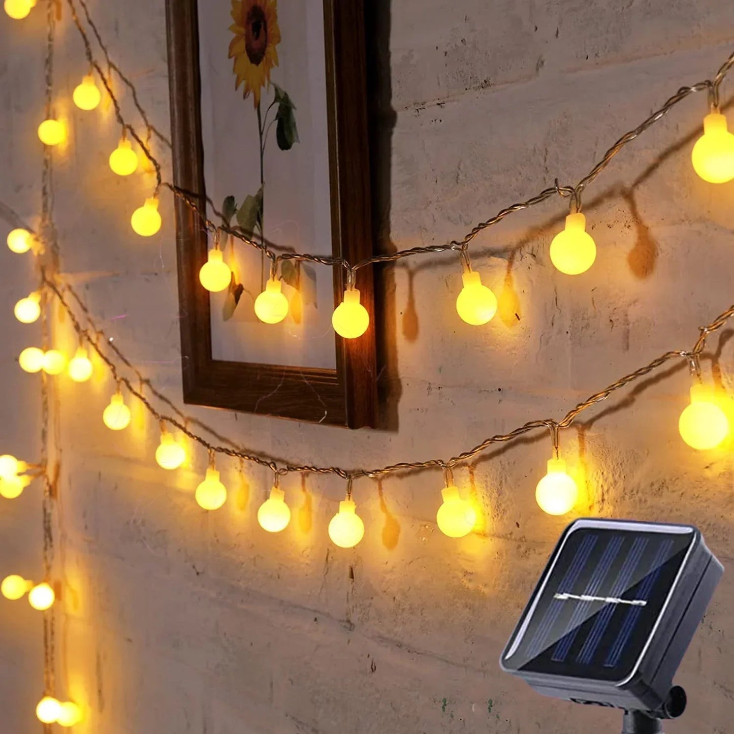 Solar-Powered Outdoor String Lights