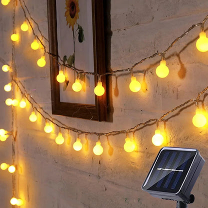 Solar-Powered Outdoor String Lights