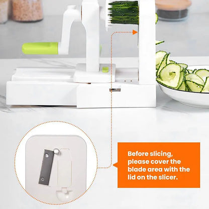 Spiral Cutter & Vegetable Slicer – 5 Functions, Safe & Compact