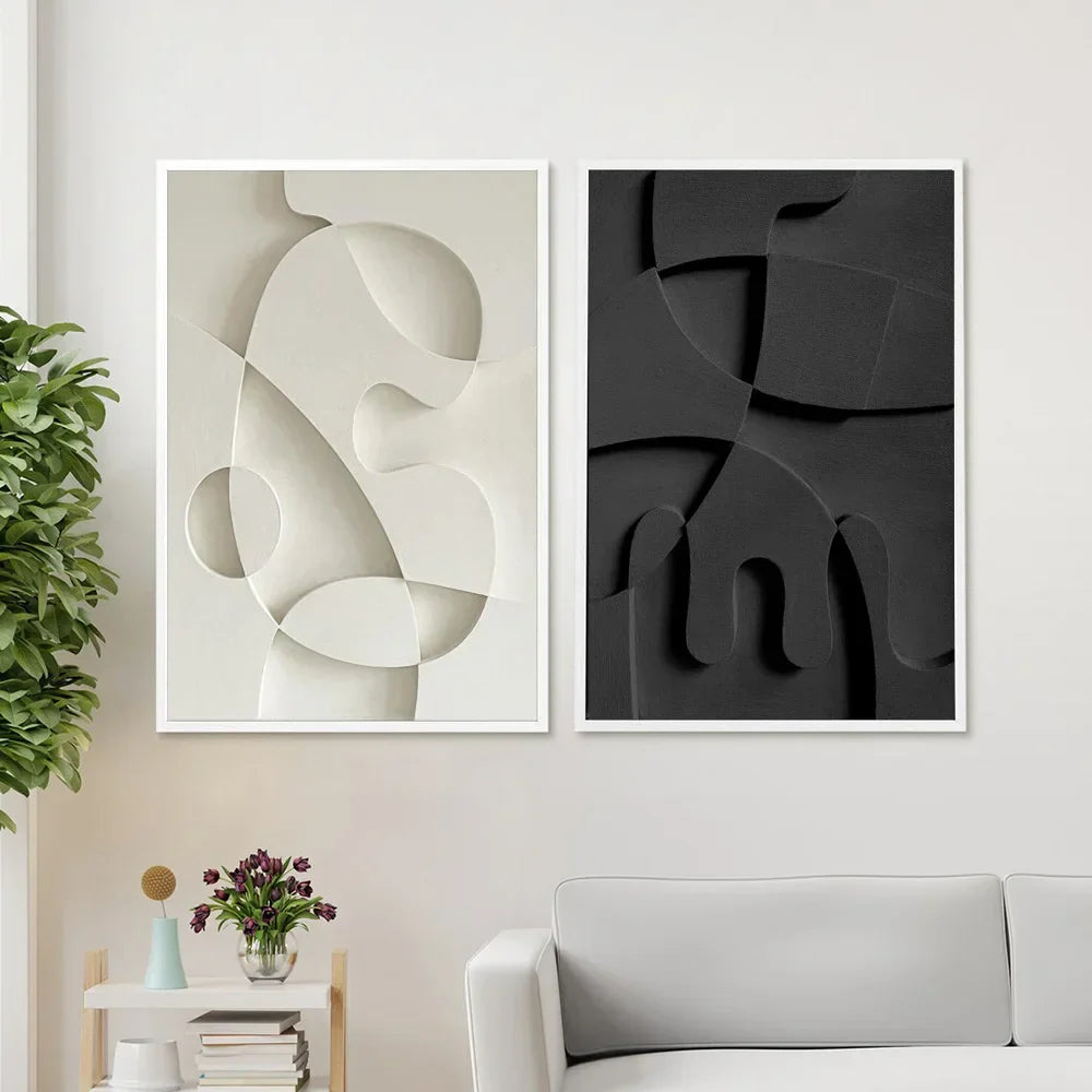 Stylish 3D Effect Canvas Art for Modern Interiors