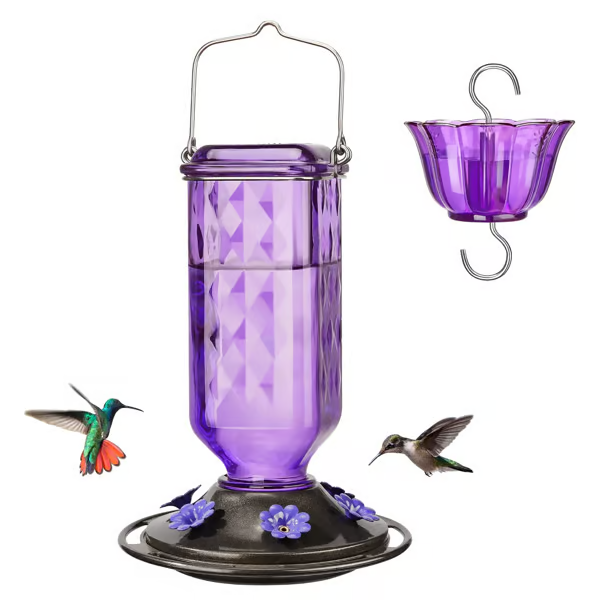 Elegant Hummingbird Nectar Feeder with Easy Clean Design