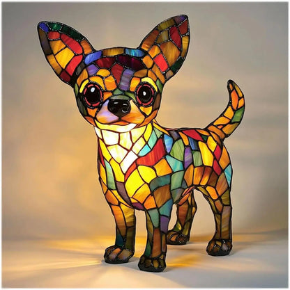 Whimsical Canine Table Lamp – Enchanting Colorful Glow