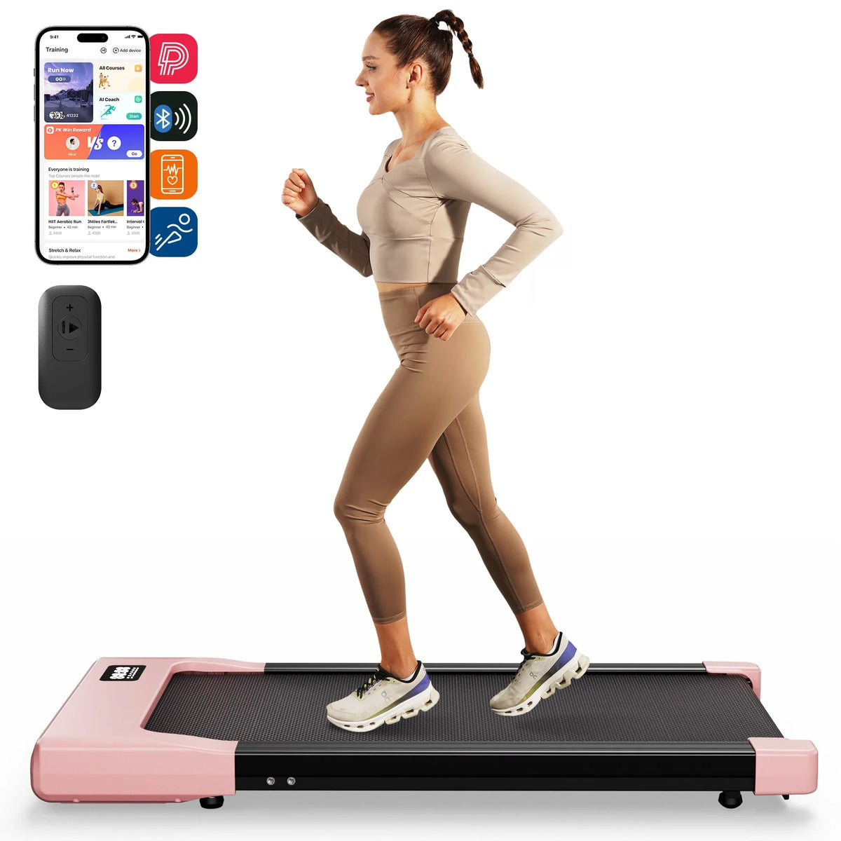 Slim Under Desk Treadmill with 2.5HP Motor | 265 lb Capacity, LED Display, Remote, 2.5 MPH