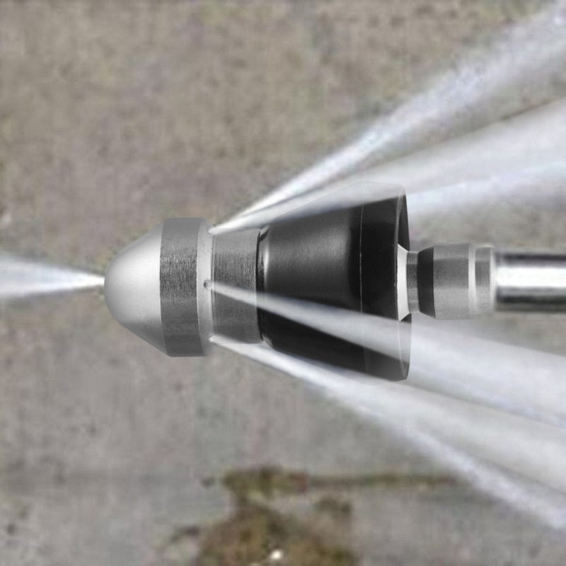 High-Pressure Drain Cleaning Nozzle – Stainless Steel Sprayer for Quick Pipe Unblocking