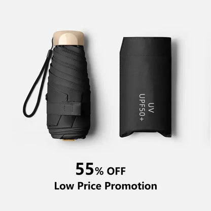 Compact Mini Umbrella | UV Protection & Wind Resistant | Lightweight | 19cm
