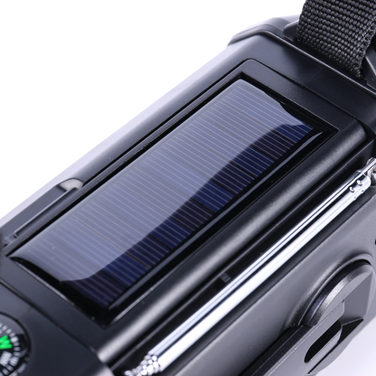 Emergency Radio with Solar and Hand Crank Power