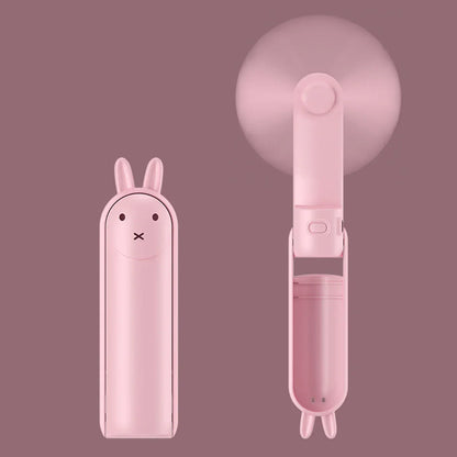 Compact Rechargeable Mini USB Desk Fan in Cartoon Style