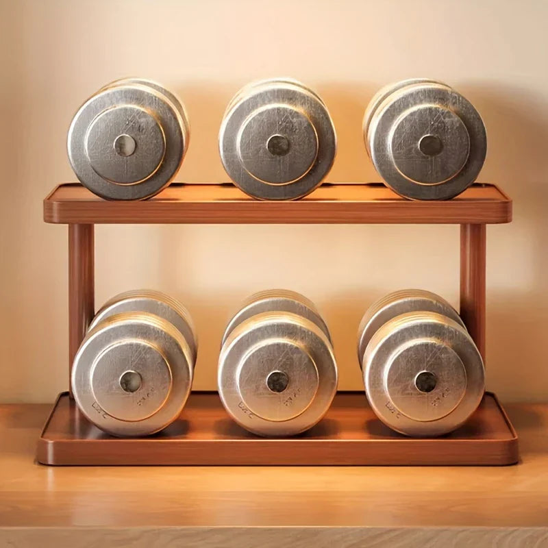 2-Tier Wooden Shelf - Taalita Design