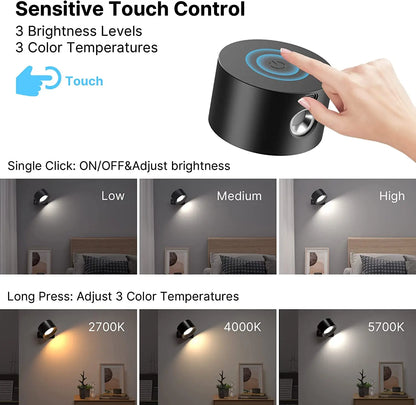 Touch Control Adjustable LED Wall Light Sconce