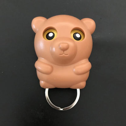Charming Animal Keychain Organizer Hook with Magnetic Design