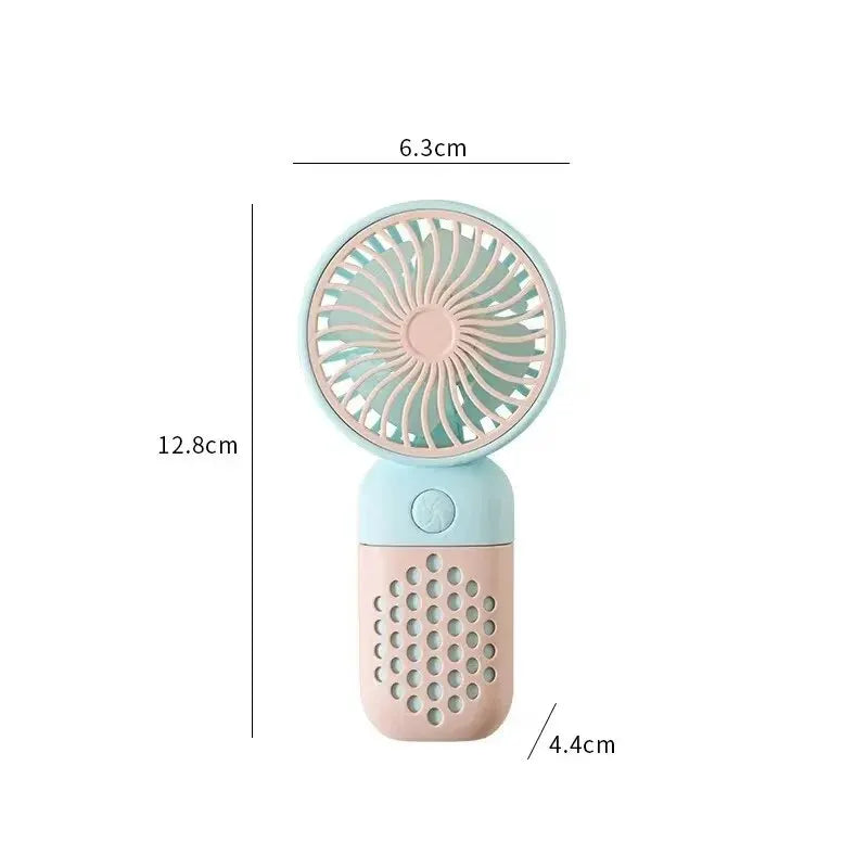 2024 Portable Mini USB Fan - Cute Handheld Charging Fan for Students