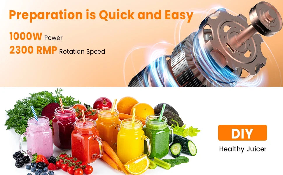 600W Centrifugal Juice Extractor with 3-Inch Feed Tube and Dual Speeds