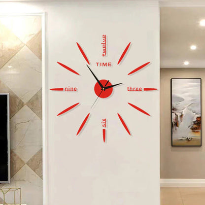 Unique Large Acrylic Wall Clock in Modern Design